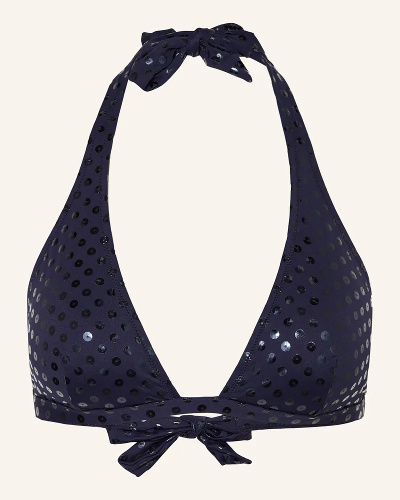 Vilebrequin Neckholder-Bikini-Top RELIEF SPARKLING FLECHE Dunkelblau