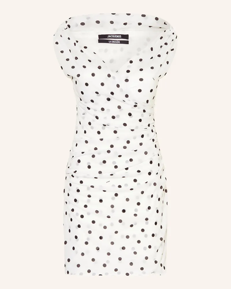 Jacquemus Cocktailkleid LA ROBE RITA mit Seide Weiss