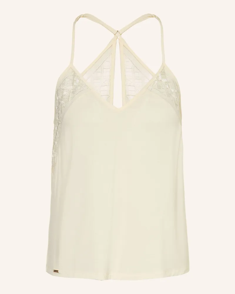 Aubade Schlaftop Bretelles weiss Creme