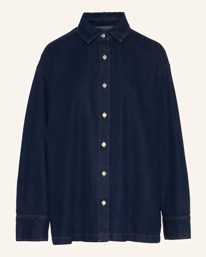 7 for all mankind Overshirt PLEATED Blau