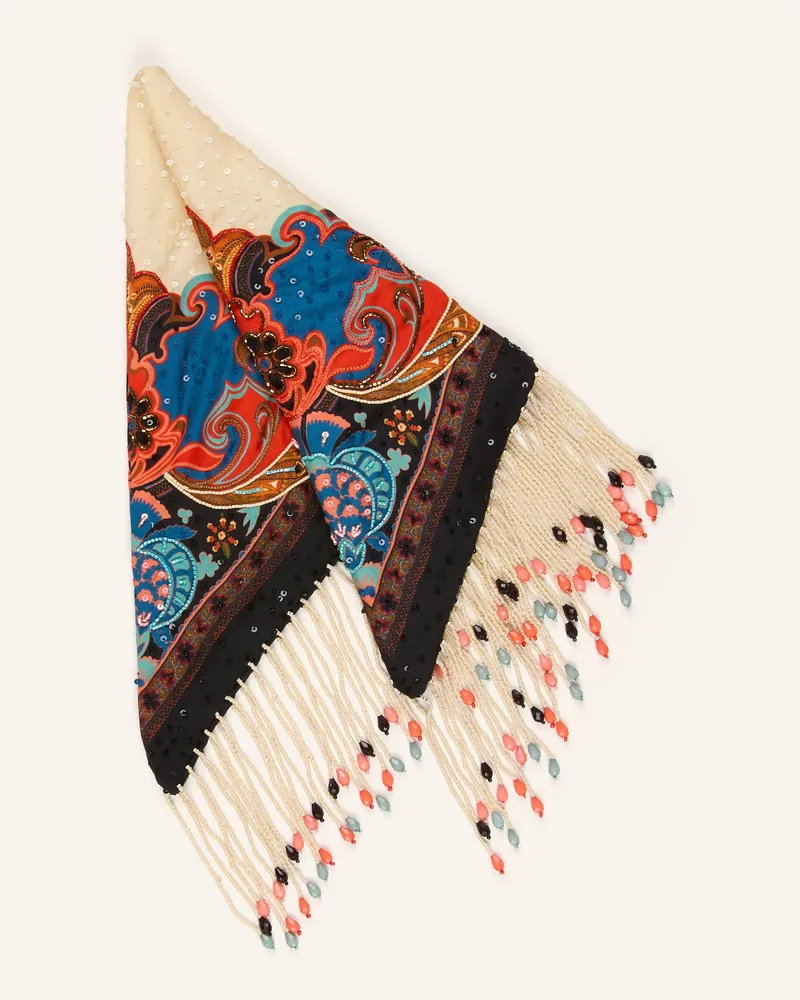 Etro Dreieckstuch Aus Seide Mit Pailletten beige Beige