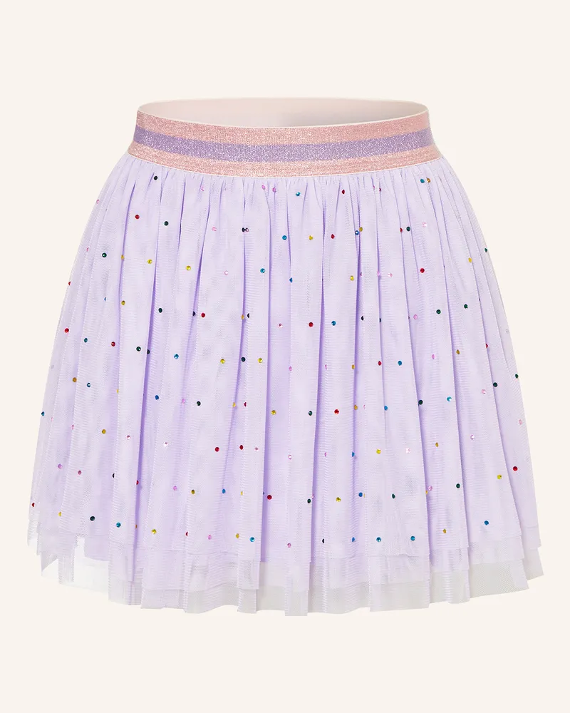 Stella McCartney Kids Tüllrock Mit Schmucksteinen lila Hellrosa