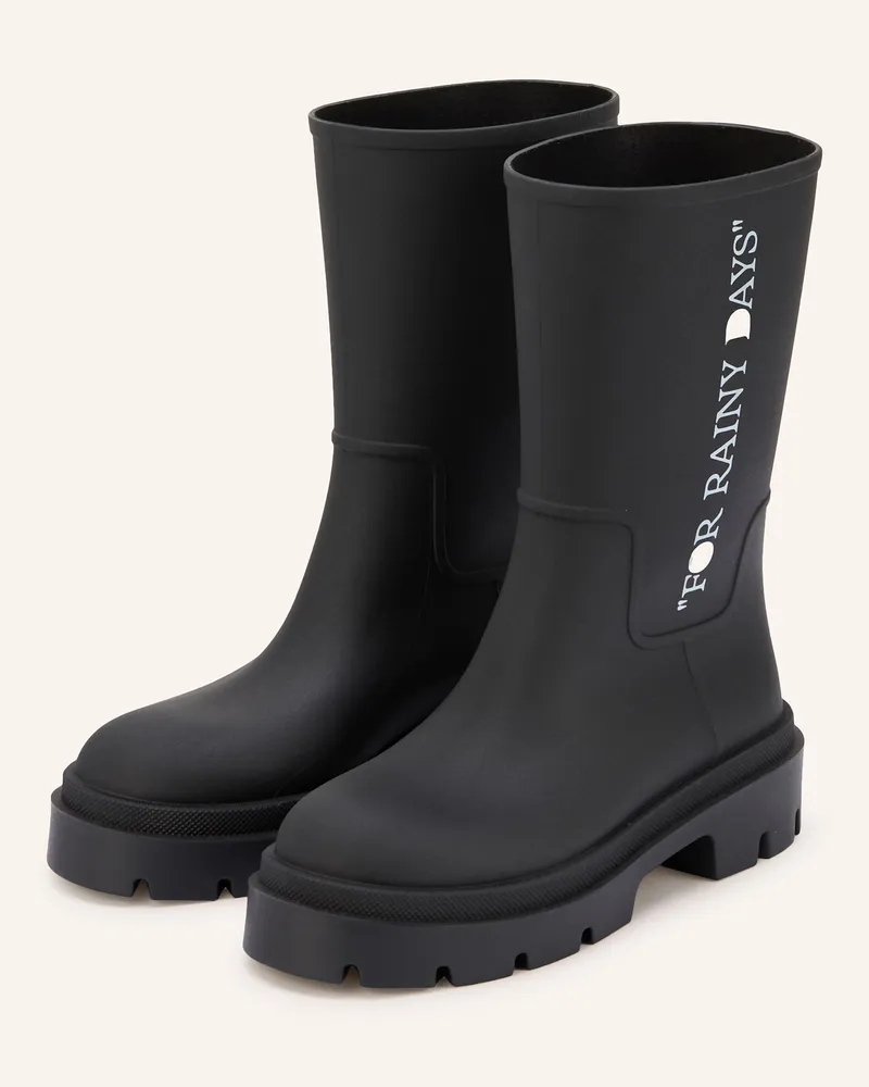OFF-WHITE Gummi-Boots Reboot schwarz Schwarz