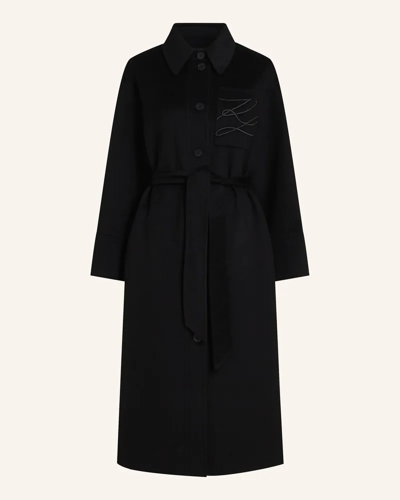 Karl Lagerfeld Mantel schwarz Schwarz