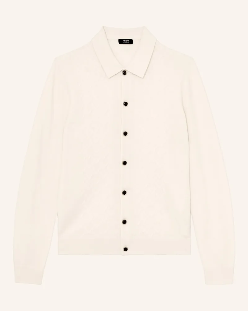 Reiss Strickjacke Gideon weiss Weiss