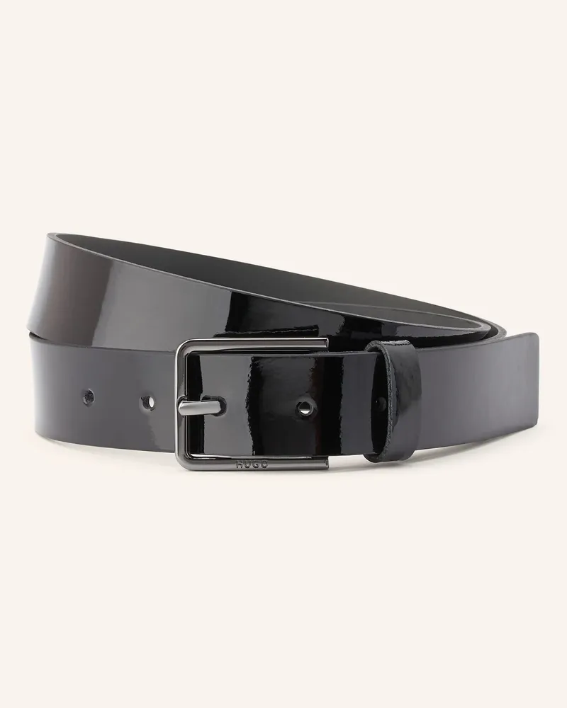 HUGO BOSS Ledergürtel Gael schwarz Schwarz