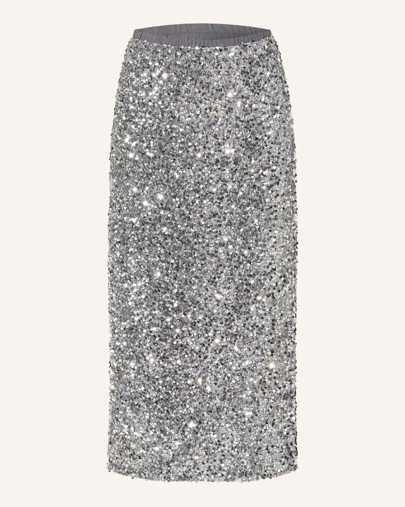 Y.A.S Rock Mit Pailletten silber Silber
