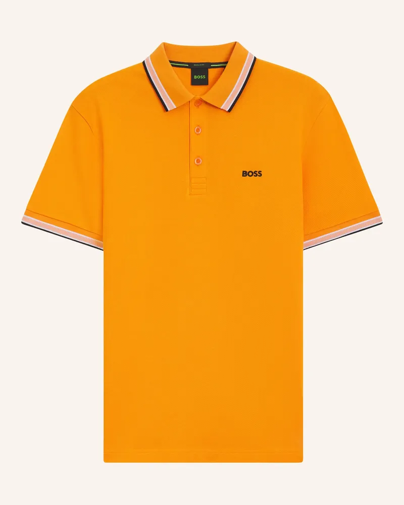HUGO BOSS Piqué-Poloshirt Paddy Curved Regular Fit pink Orange