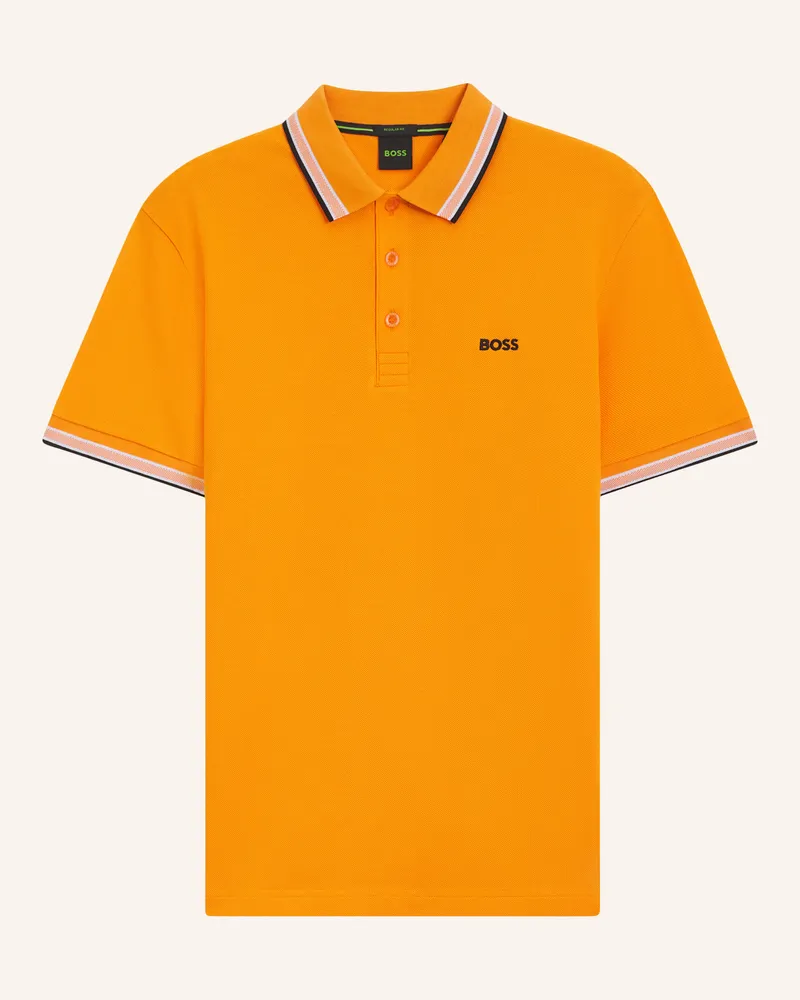 HUGO BOSS Piqué-Poloshirt Paddy Curved Regular Fit orange Orange