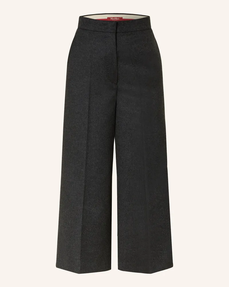 Max Mara Marlenehose MARENGO aus Flanell Dunkelgrau
