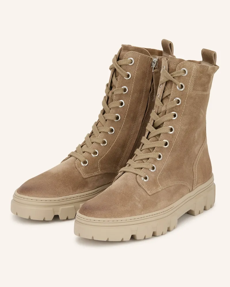 paul green Schnürboots beige Hellbraun