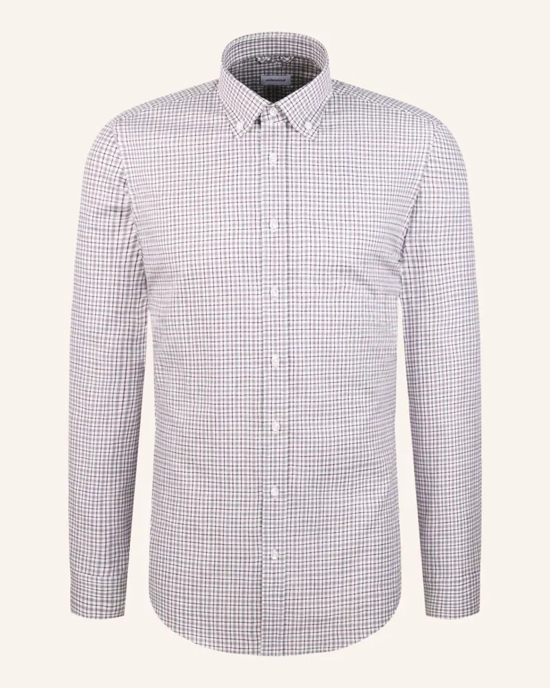 Seidensticker Flanellhemd Slim Fit Grau