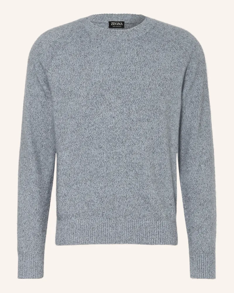 Ermenegildo Zegna Cashmere-Pullover Oasi blau Hellgrau