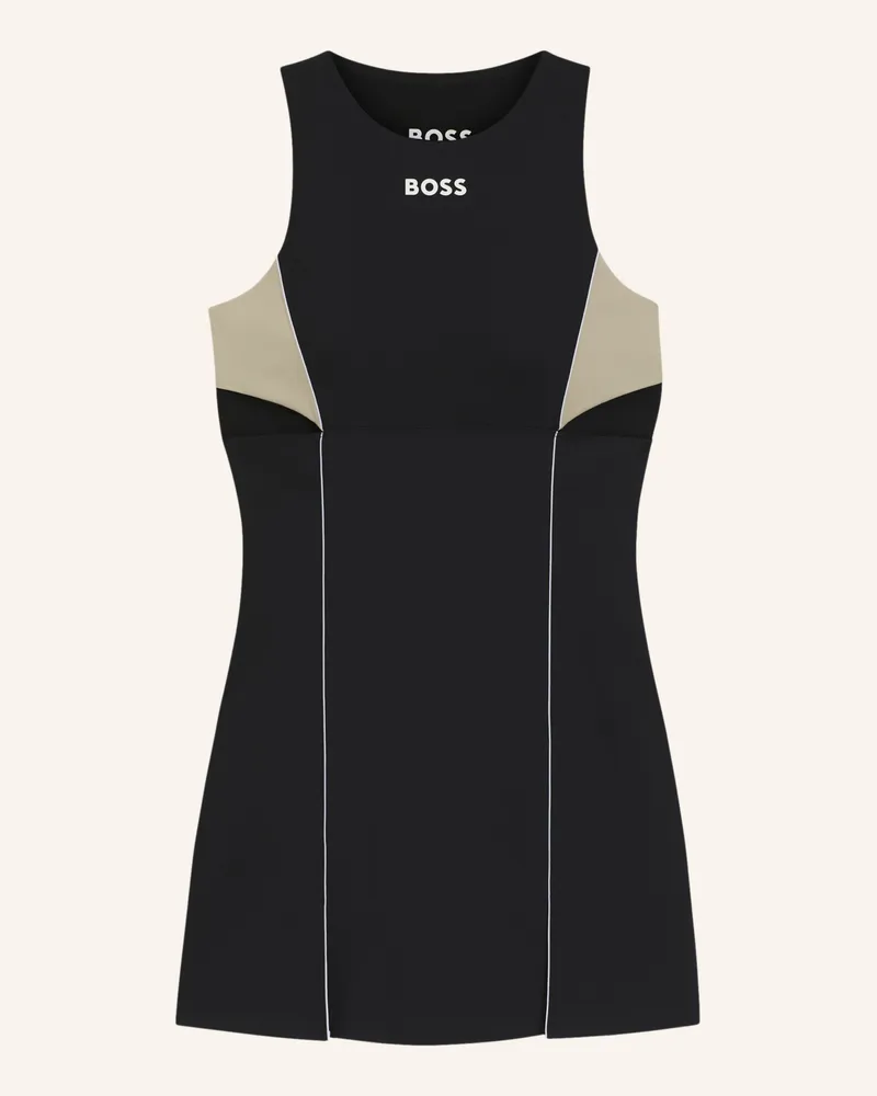 HUGO BOSS Jersey-Kleid EMATCH Slim Fit Schwarz