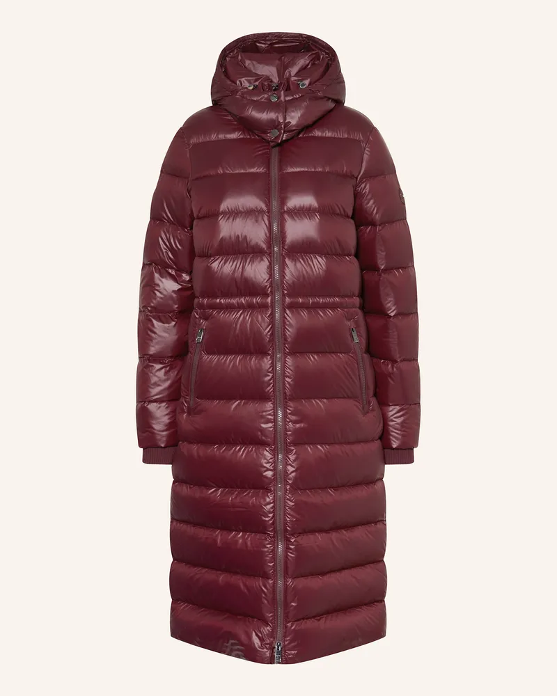 Tommy Hilfiger Daunenmantel mit abnehmbarer Kapuze Dunkelrot