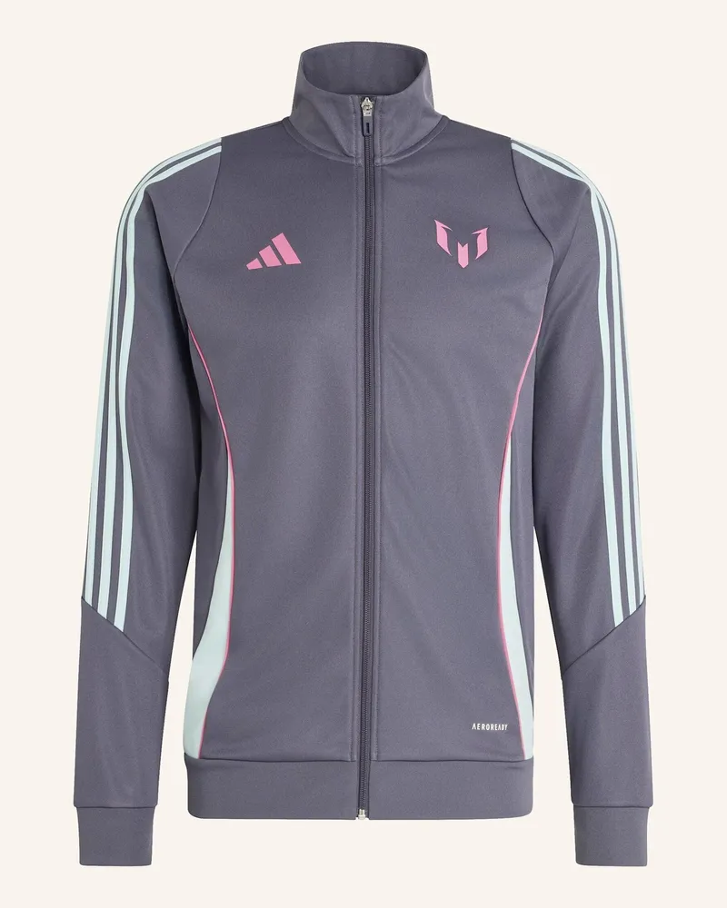 adidas Messi Jacke grau Lila