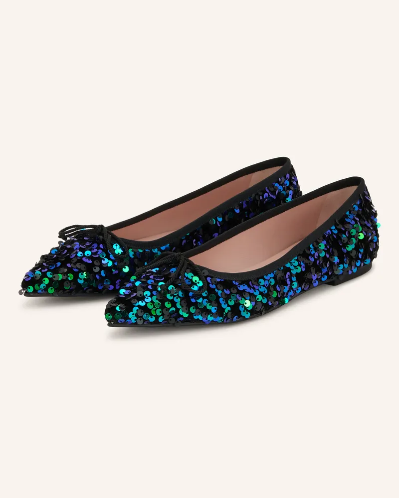 Pretty Ballerinas Ballerinas Salma Mit Pailletten gruen Schwarz