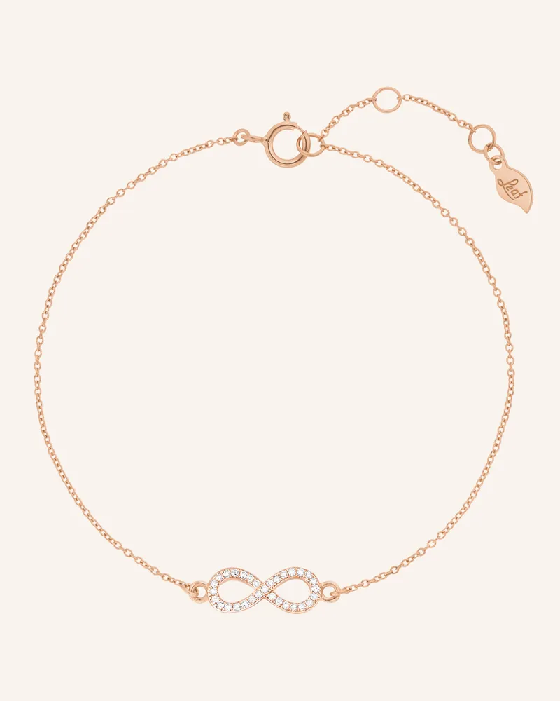 Leaf Armband INFINITY aus 18 Karat Roségold mit Diamanten Roségold