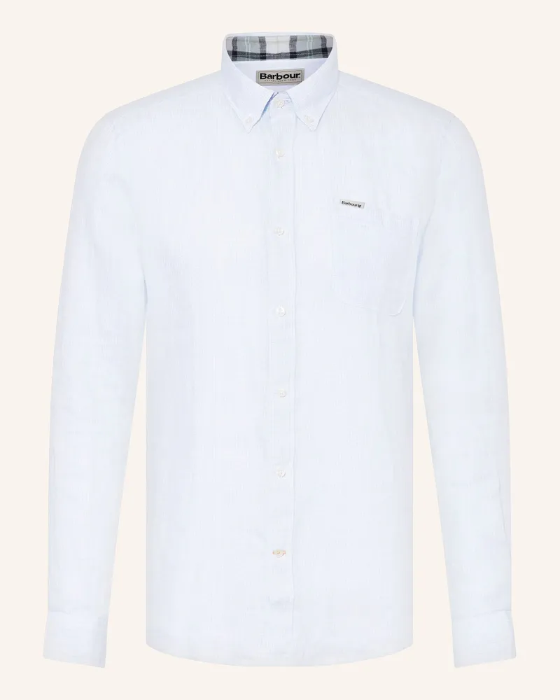 Barbour Leinenhemd LINTON Tailored Fit Türkis