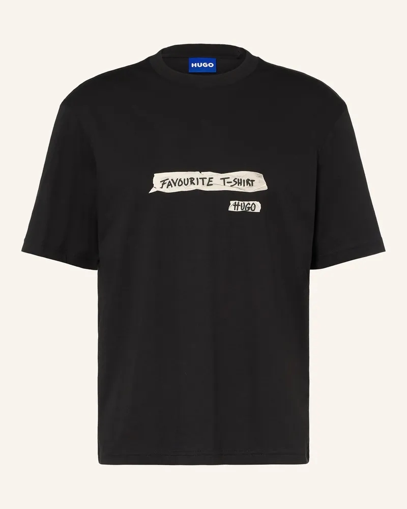 HUGO BOSS T-Shirt Naxter schwarz Schwarz
