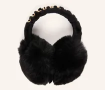 Ohrenwärmer Fluffy Aus Kunstfell schwarz