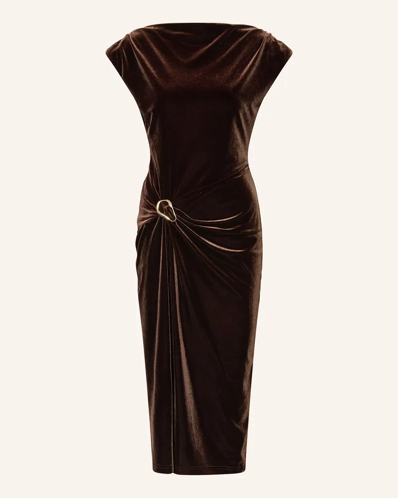 Phase Eight Samtkleid VERRA Dunkelbraun