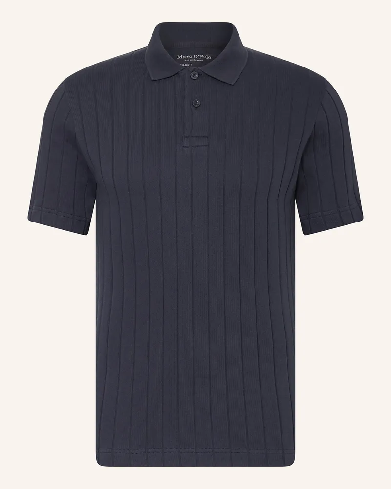 Marc O'Polo Strick-Poloshirt Dunkelblau