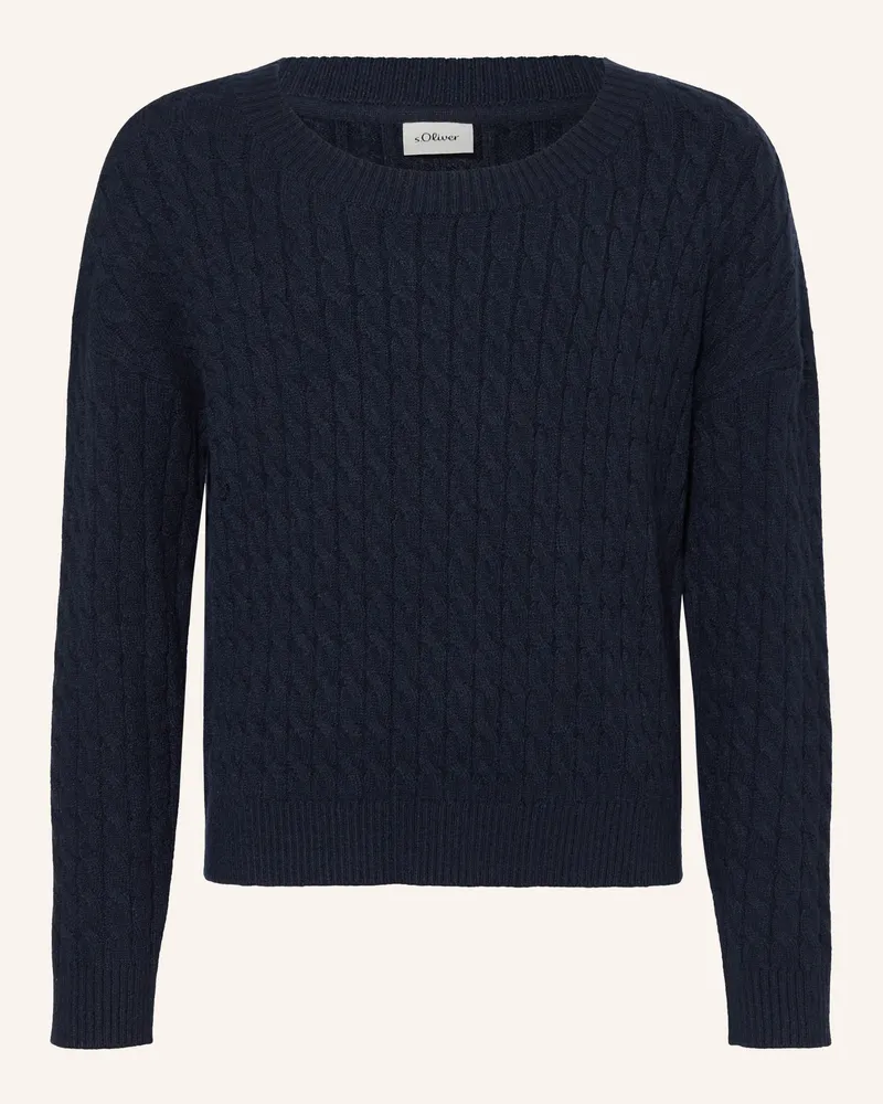 S.Oliver Pullover blau Dunkelblau