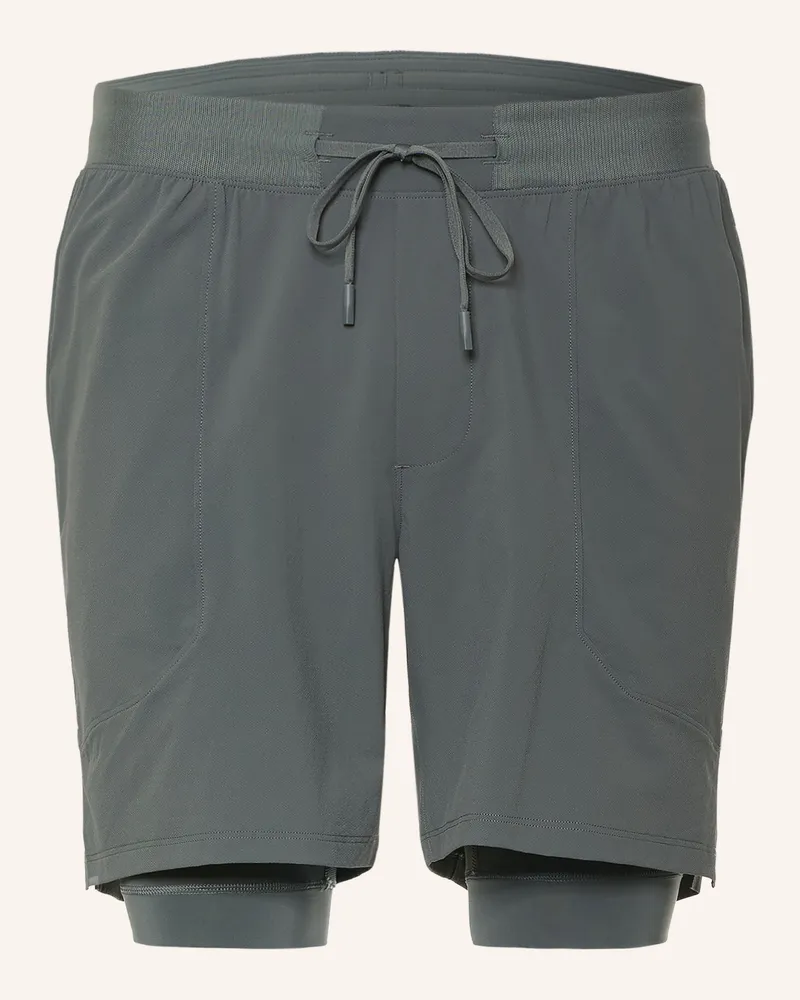 LULULEMON 2-In-1-Trainingsshorts License To Train 7in grau Dunkelgrau