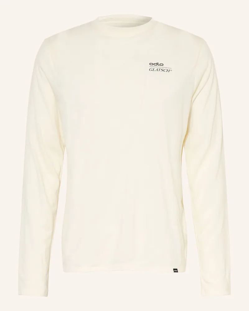 Odlo Funktionsshirt Merino 200 X Frozen Lake Aus Merinowolle weiss Creme