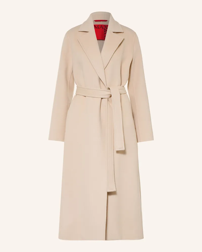 MAX&Co. Wollmantel Longrund weiss Ecru
