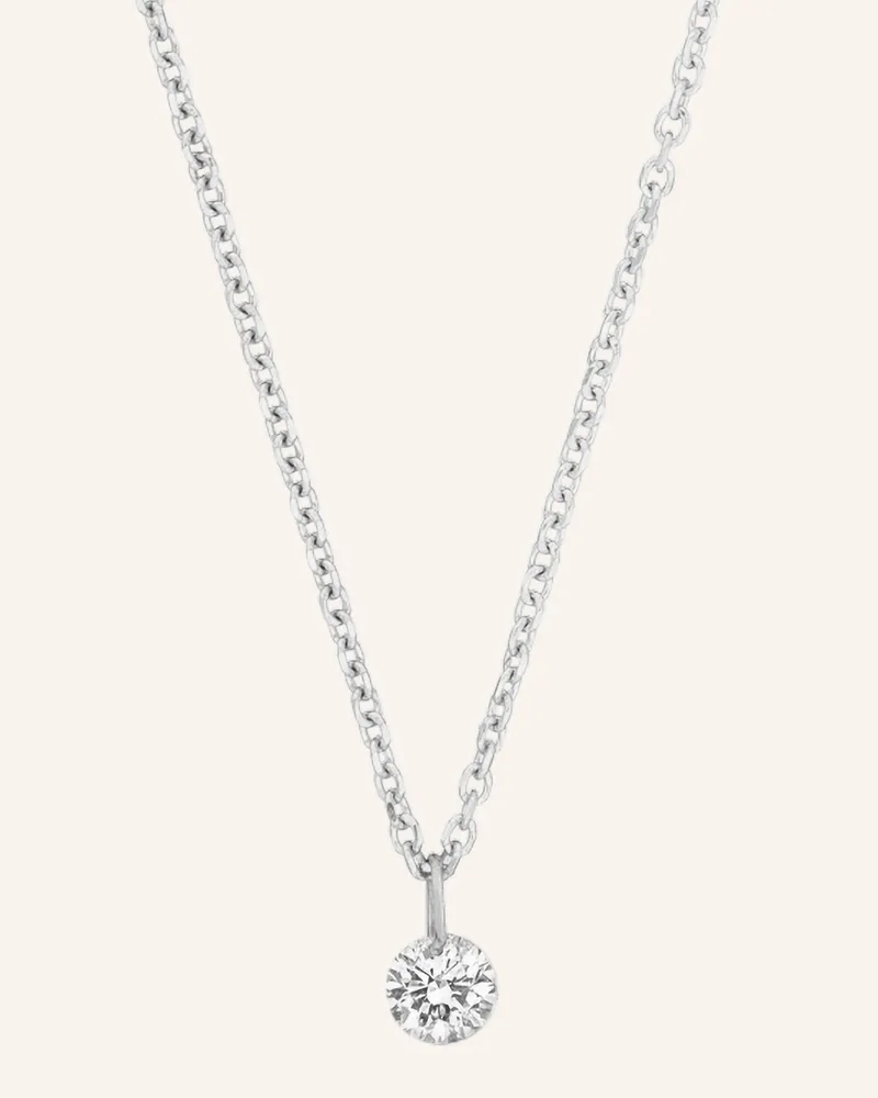 Leaf Halskette Pure Aus 18 Karat Weißgold Mit Diamanten silber Weissgold