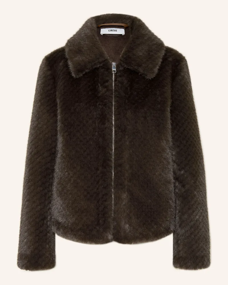 cinque Kunstfell-Jacke Cisaff braun Dunkelbraun