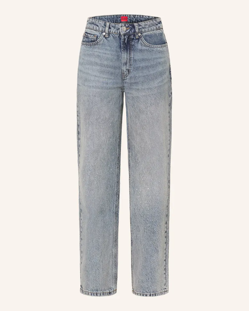 HUGO BOSS Straight Jeans GILISSI mit Schmucksteinen 435