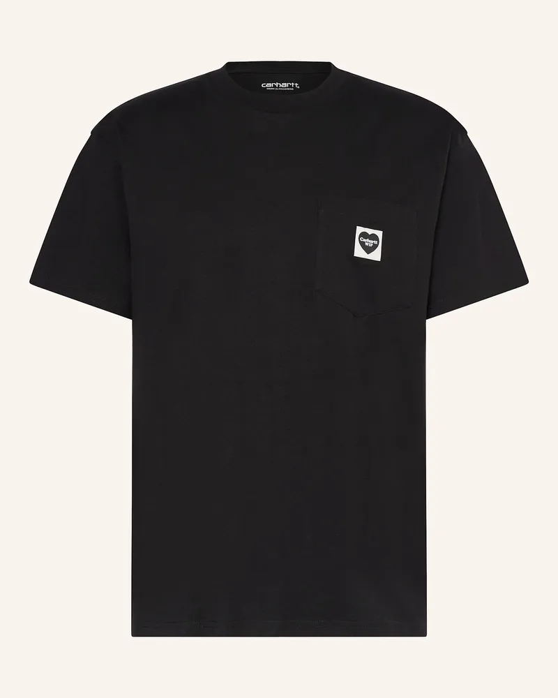 Carhartt WIP T-Shirt S POCKET HEART Schwarz