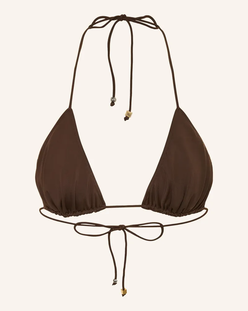 Jacquemus Triangel-Bikini-Top Le Haut De Plage braun Dunkelbraun