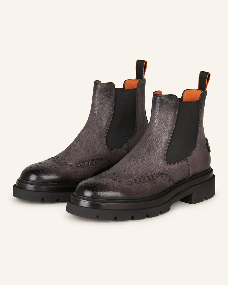 Santoni Chelsea-Boots BLOCKAGE Taupe