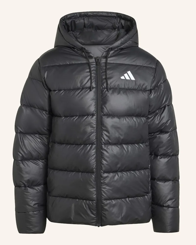adidas ESSENTIALS CLIMAWARM KUNSTDAUNEN STEPP-KAPUZENJACKEN Schwarz