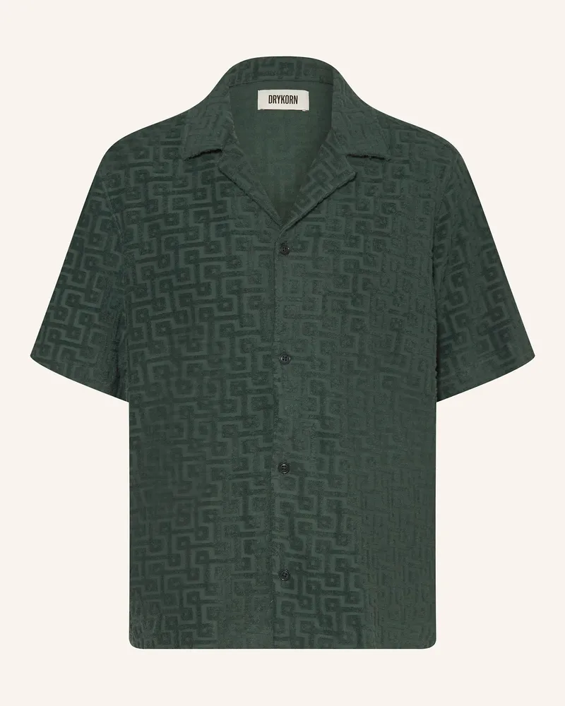 Drykorn Resorthemd Bijan Relaxed Fit Aus Frottee gruen Dunkelgrün