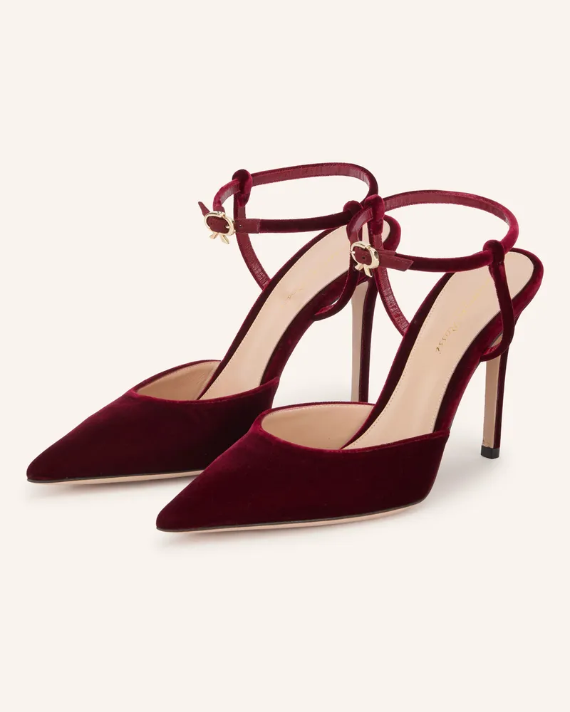 Gianvito Rossi Slingpumps Velluto 95 Aus Samt rot Dunkelrot