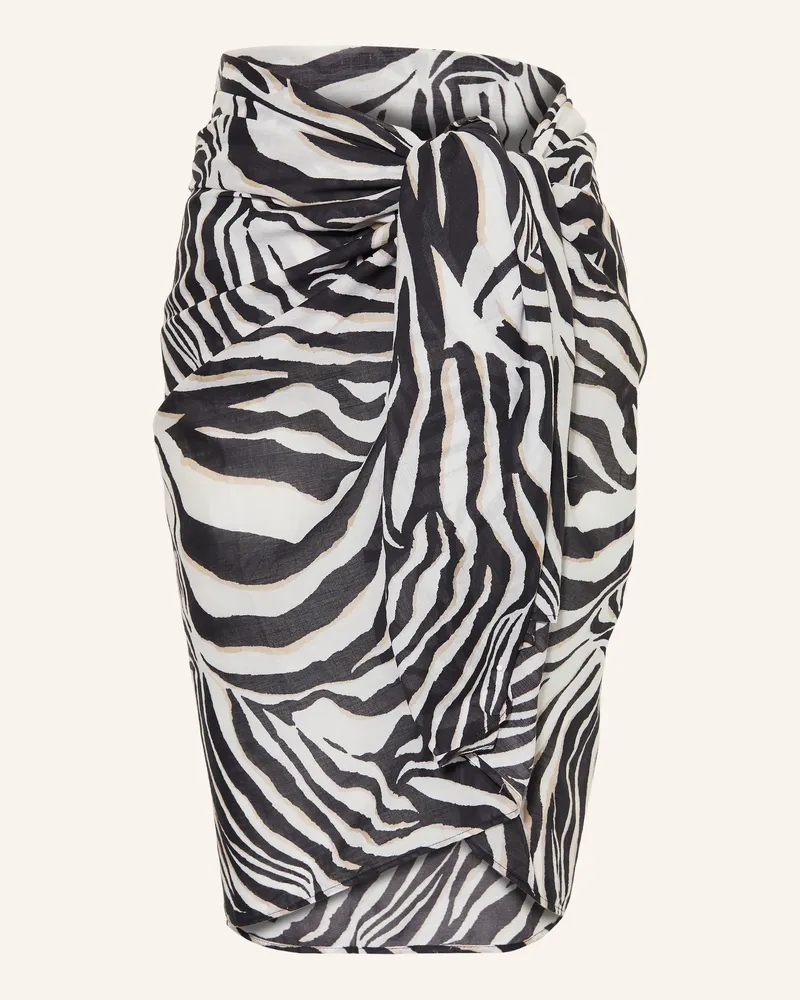 Mrs & HUGS Pareo schwarz Creme