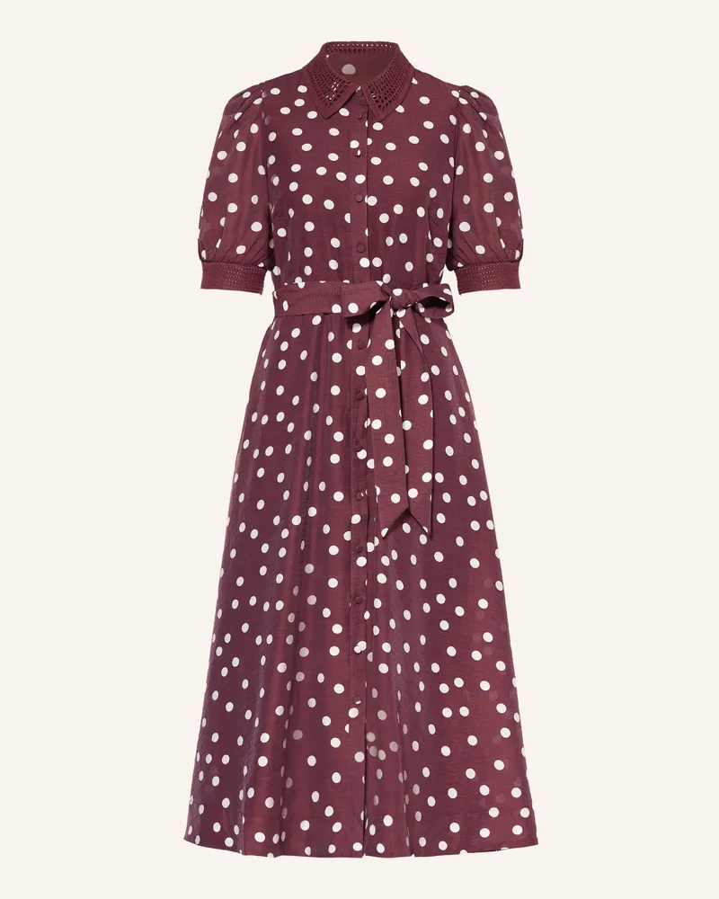 Phase Eight Hemdblusenkleid DELPHINE Dunkelrot