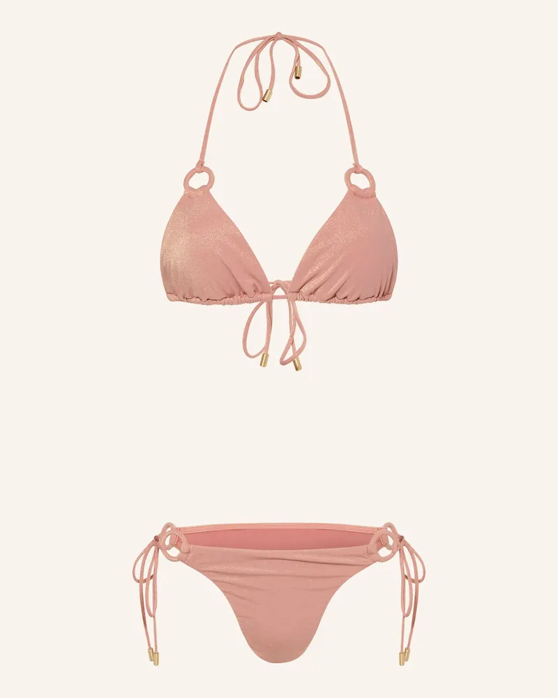 Zimmermann Triangel-Bikini Rhiannon Mit Glitzergarn rosa Rosé