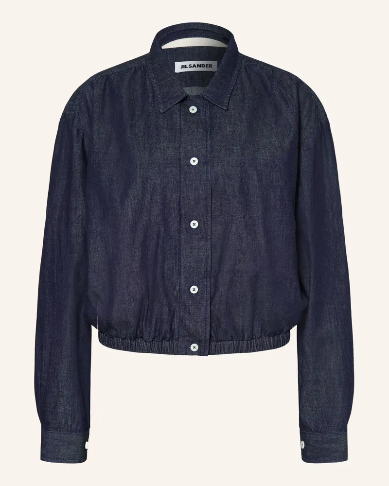 Jil Sander Blouson In Jeansoptik blau Dunkelblau