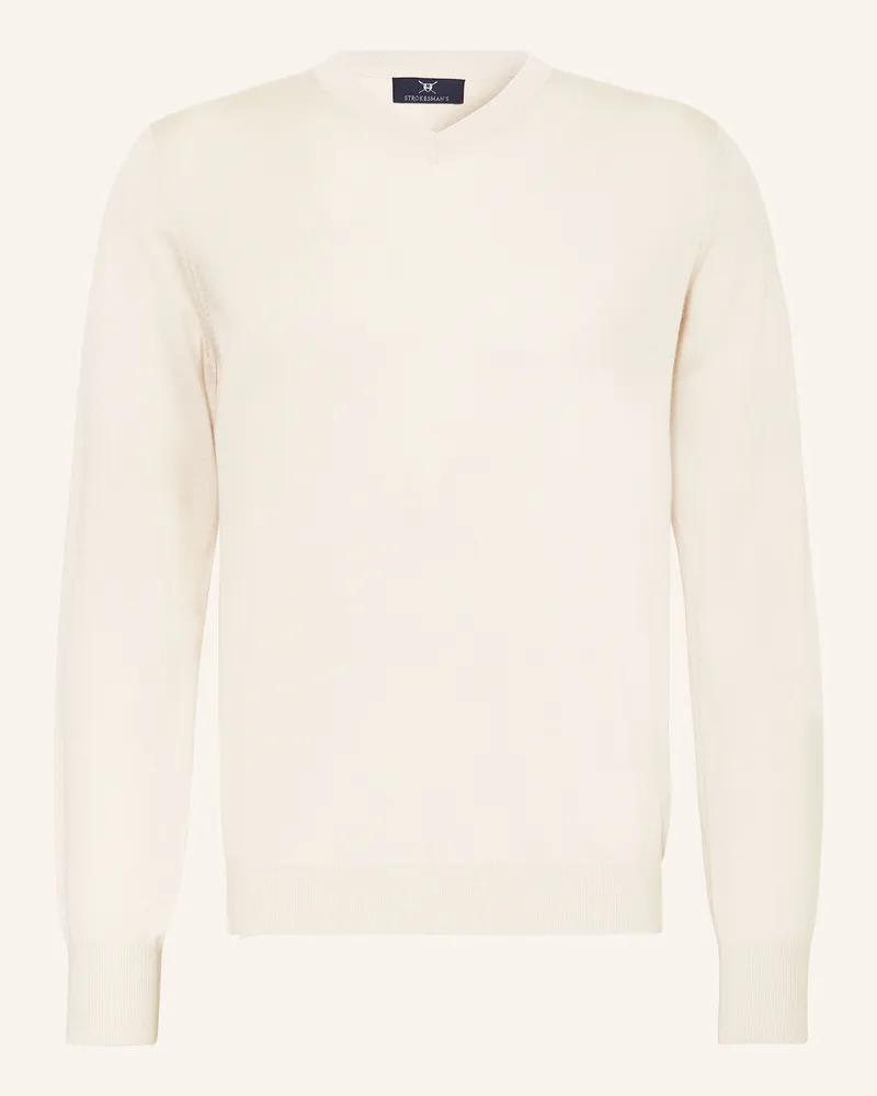 Strokesman's Strokesman Pullover weiss Ecru