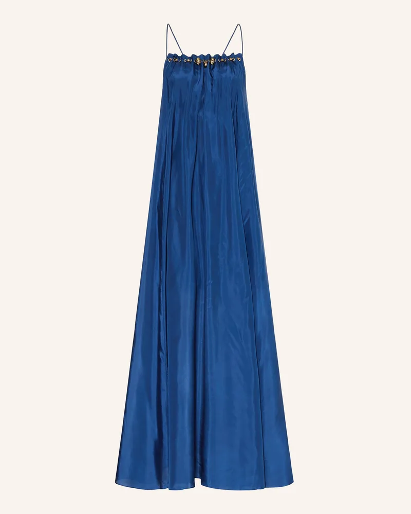 Zimmermann Seidenkleid Aster Gathered Bead Mit Schmucksteinen blau Blau