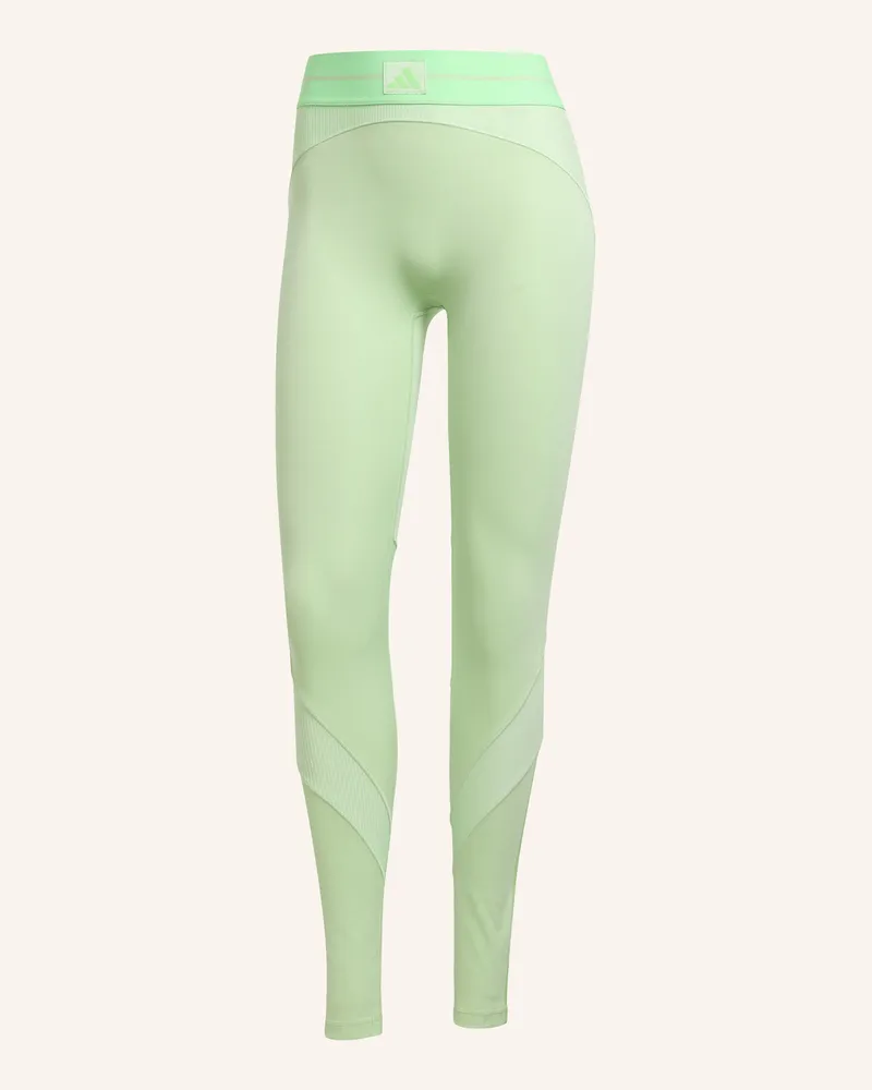 adidas HYPERGLAM RIB 1/1 LEGGINGS Grün