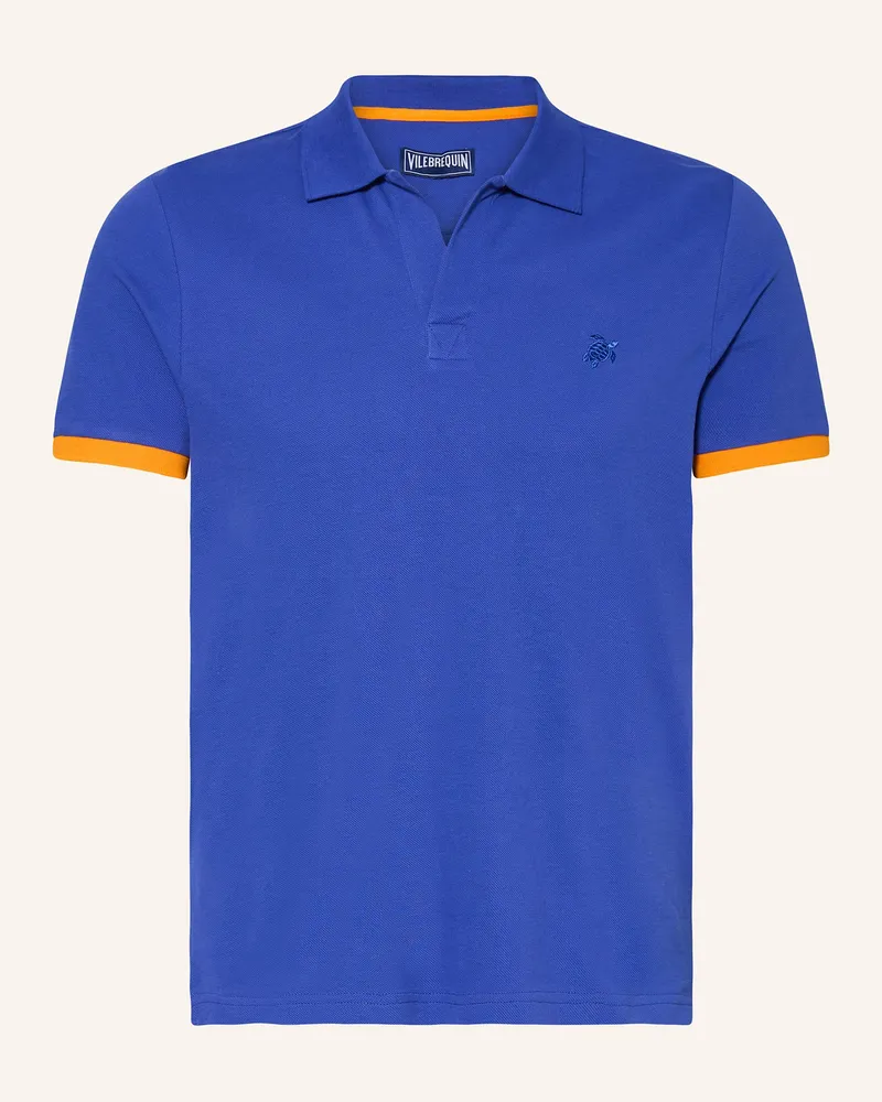 Vilebrequin Piqué-Poloshirt PALATIN Regular Fit Blau