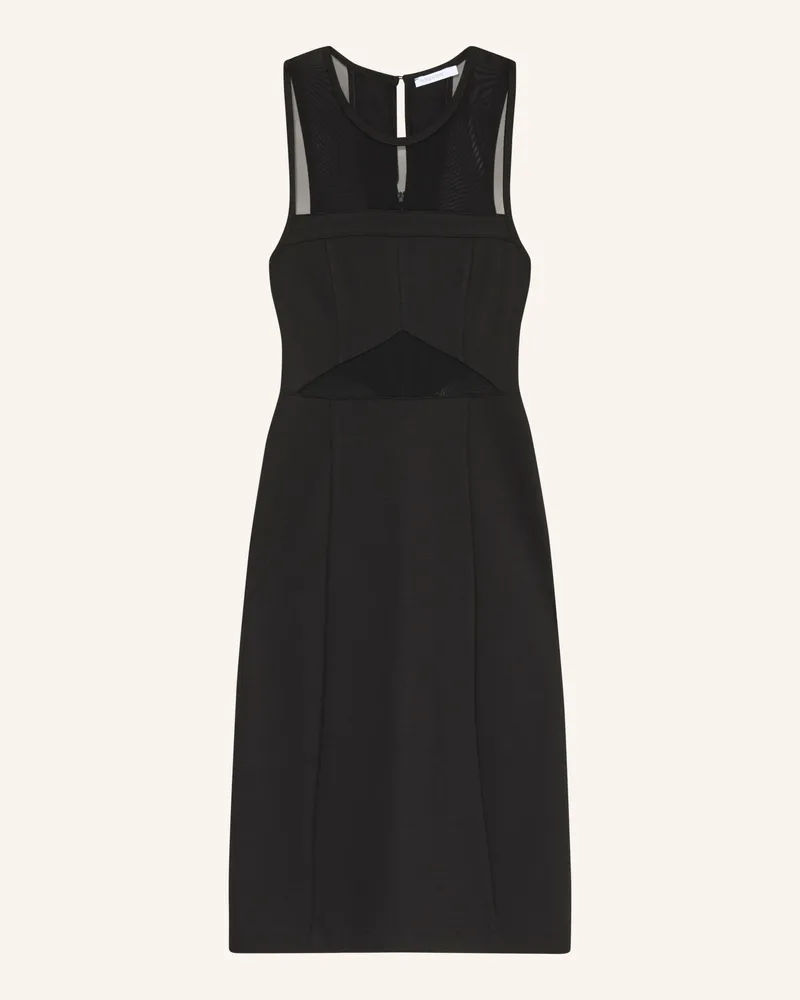 Patrizia Pepe Etuikleid Im Materialmix schwarz Schwarz