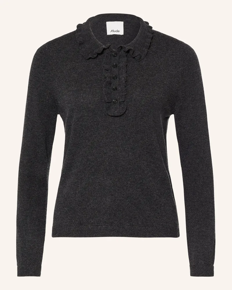 ALLUDE Pullover Mit Cashmere Und Rüschen grau Dunkelgrau